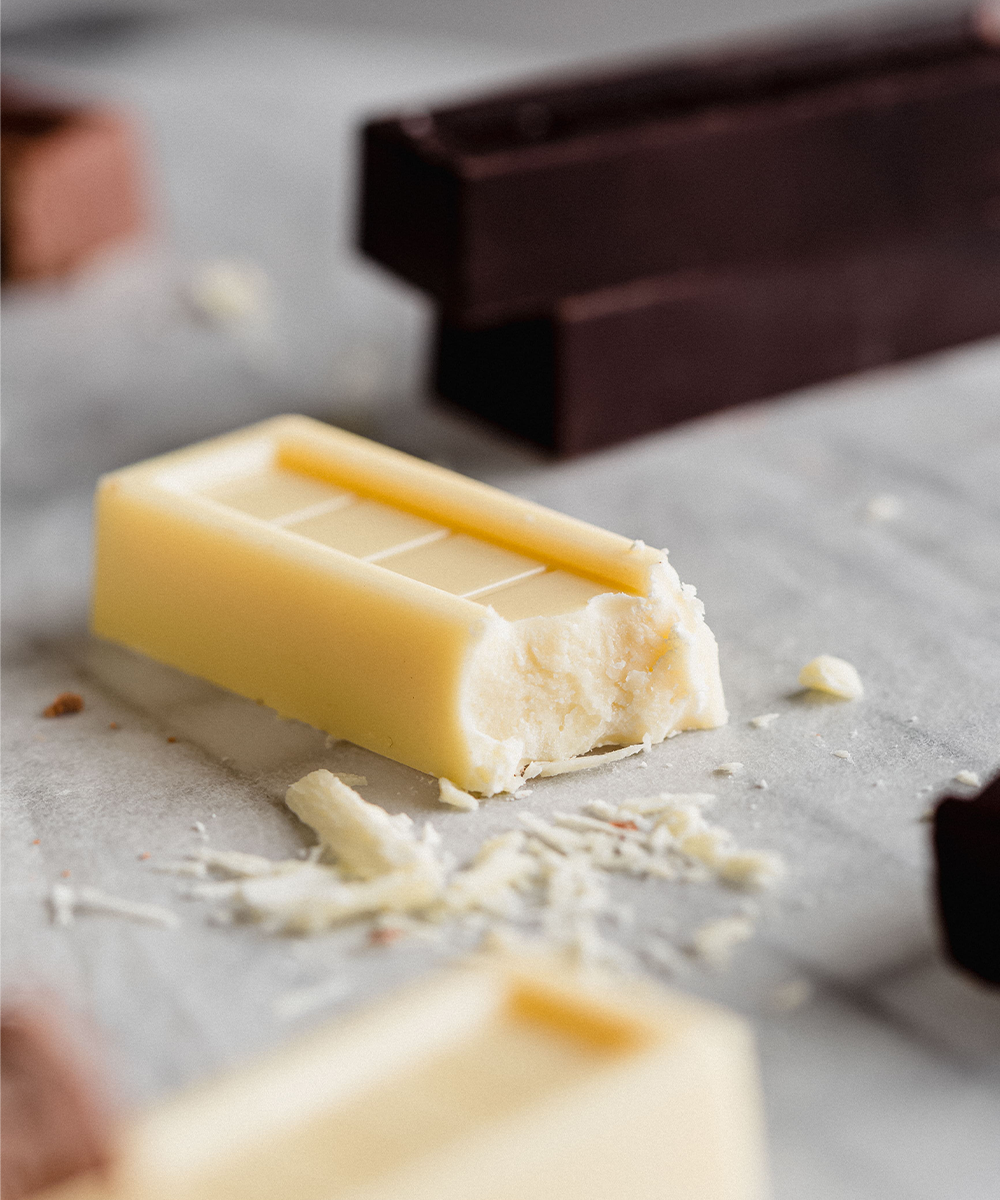 Caja de 7 barritas de chocolate blanco 29% cacao | 154 grs.