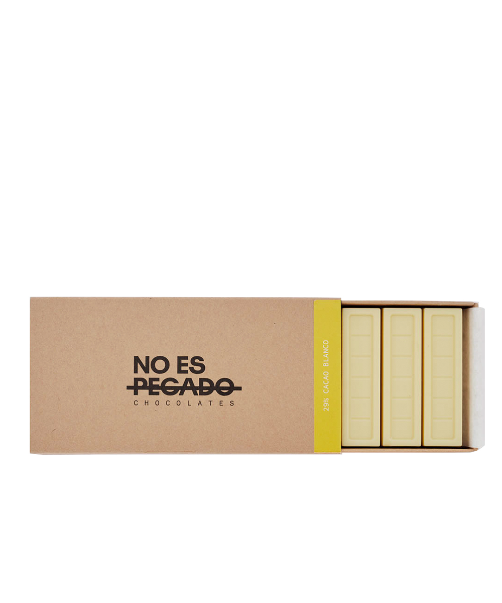 Caja de 7 barritas de chocolate blanco 29% cacao | 154 grs.