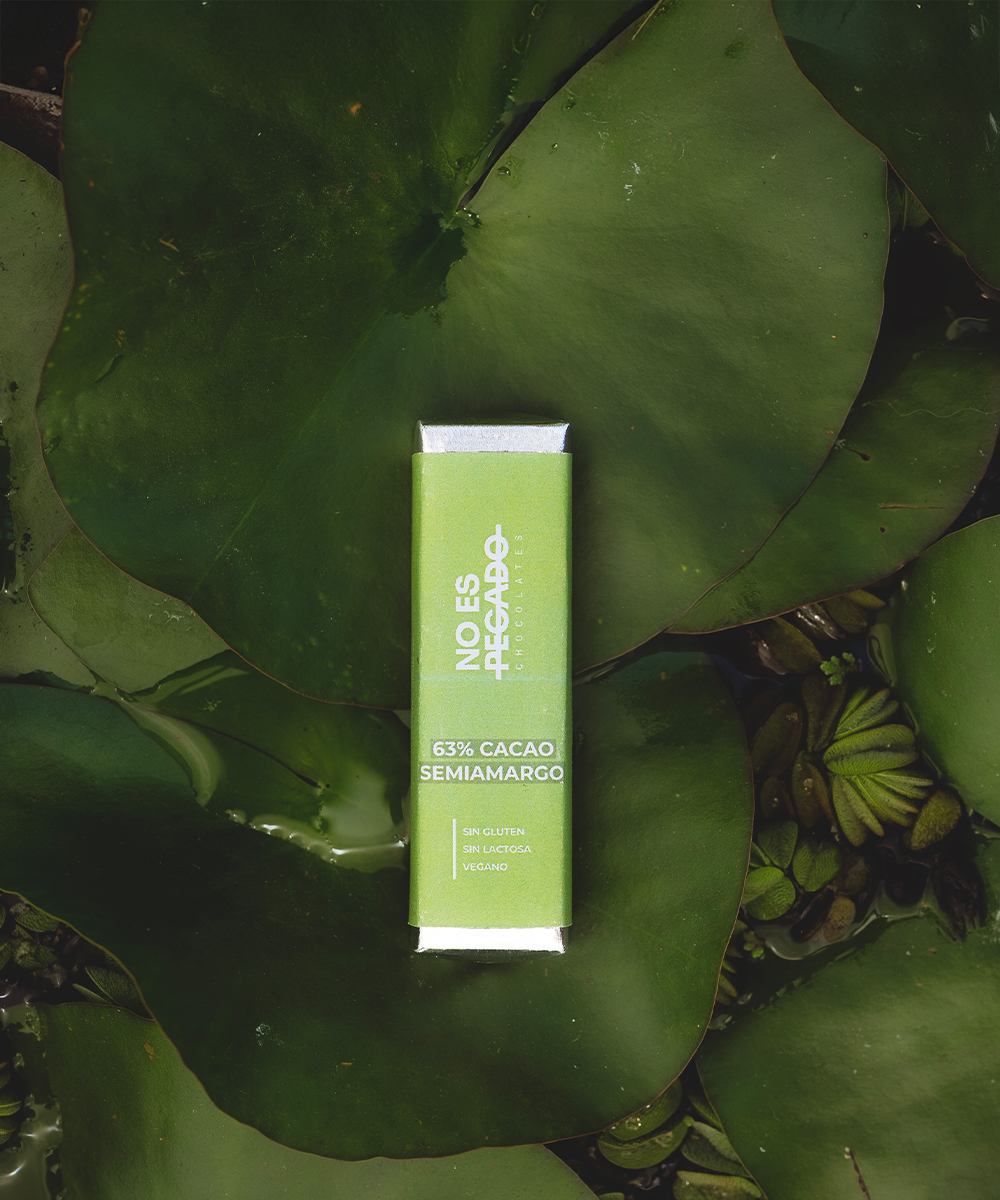 Caja de 7 Barritas de Chocolate Semiamargo 63% Cacao Vegano 154 gr