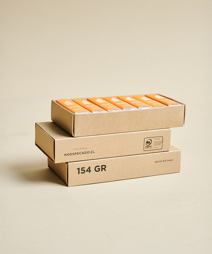 Caja de 7 barritas de chocolate de leche 35% cacao S/A | 154 grs.