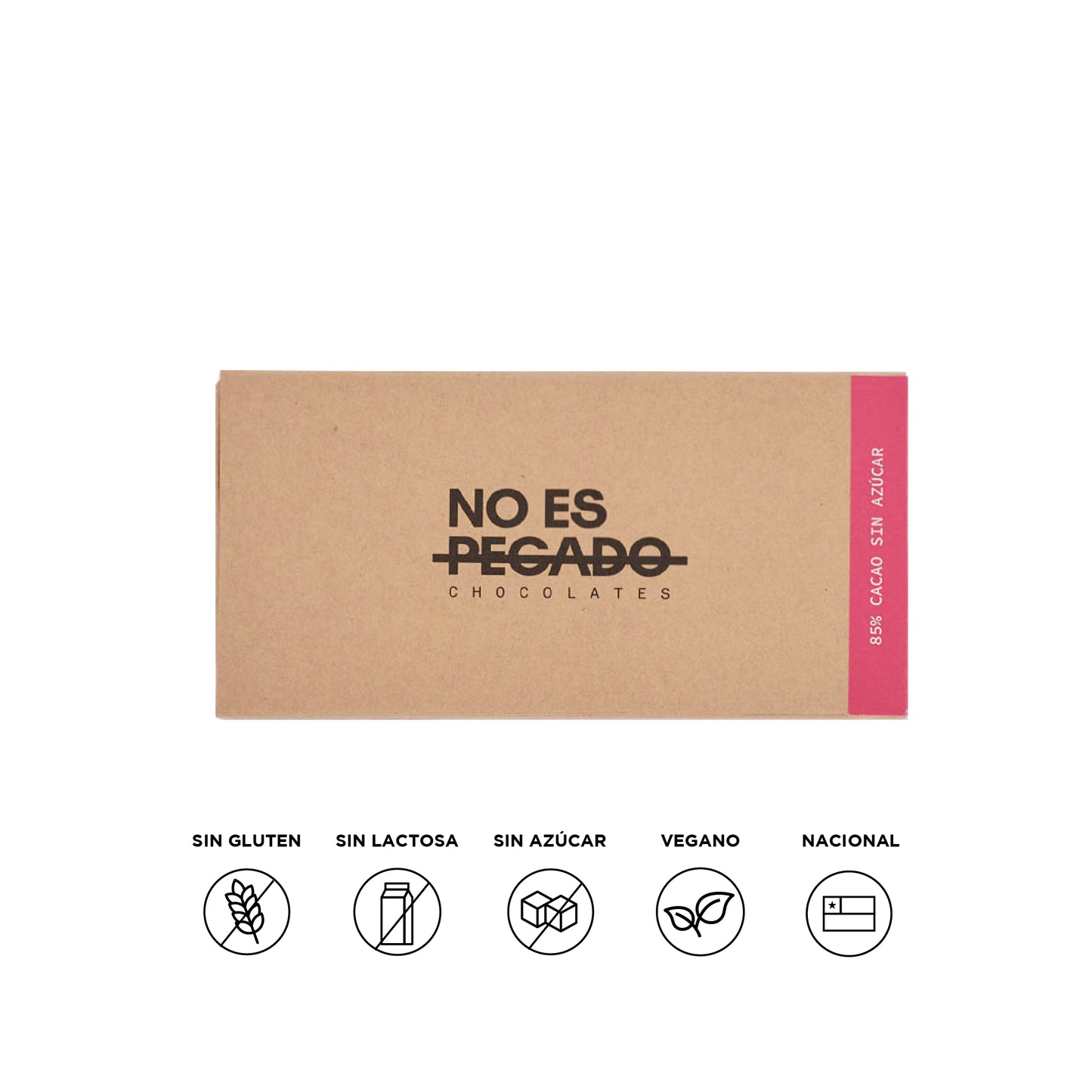 Caja de 7 barritas de chocolate amargo 85% cacao S/A 154grs.