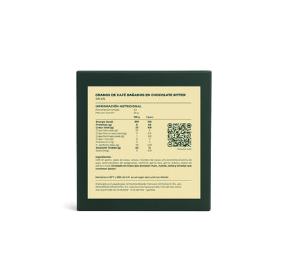 Granos de Café Bañados en Chocolate Bitter 100 g.