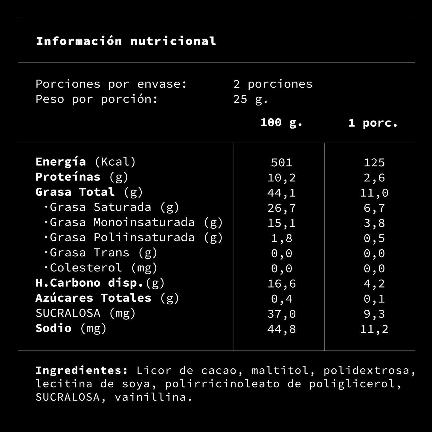 Tableta de chocolate 85% cacao amargo | SIN AZÚCAR