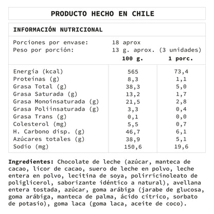Avellanas Bañadas en Chocolate de Leche | 220 grs.