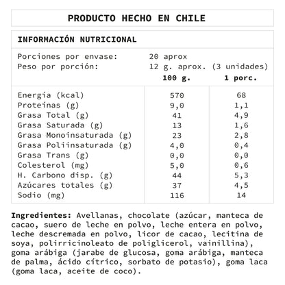 Avellanas Bañadas en Chocolate Mix | 220 grs.