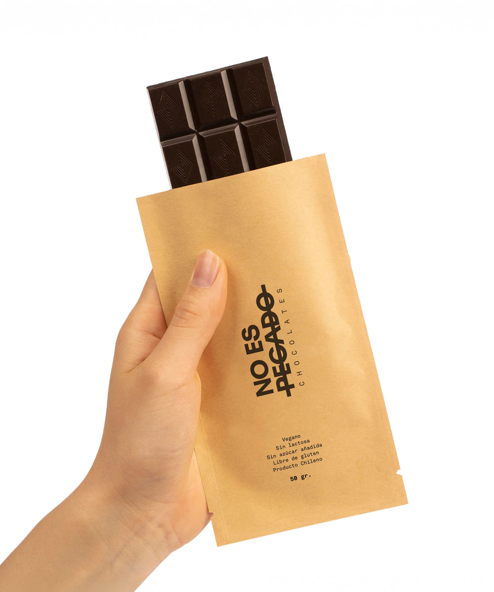 Tableta de Chocolate Semiamargo 60% Cacao Sin Azúcar - Vegano 50 gr