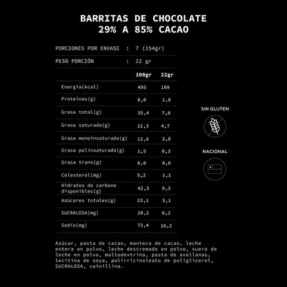 Caja de 7 barritas de chocolates Mix Variedades | 154 grs.