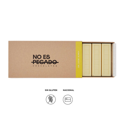 Caja de 7 barritas de chocolate blanco 29% cacao | 154 grs.