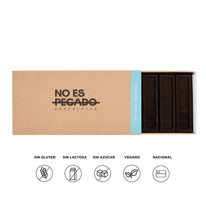Caja de 7 barritas de chocolate semiamargo 60% cacao S/A | 154 grs.
