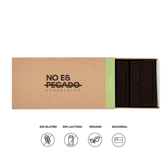 Caja de 7 barritas de chocolate semiamargo 63% cacao | 154 grs.